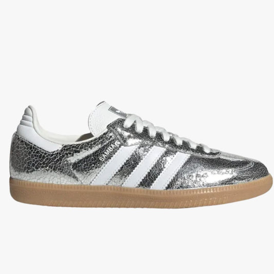 Samba OG Silver Metallic Cracked Leather